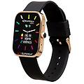 - smartwatch swt-stc003 bluetooth cassa goldrose 42 mm in alluminio con doppio cinturino nero e