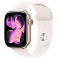 watch series 11 gps 42mm cassa alluminio oro rosa con band rosa fard s/m