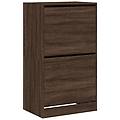 - scarpiera con 2 cassetti ribaltabili rovere marrone 60x42x108cm