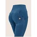 jeggings push up wr. up superskinny vita alta con bottoni light blue-seams on tone donna extra