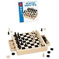 scacchi dama tria legno