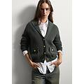 - cardigan in puro cotone verde regular fit donna verde scuro taglia s