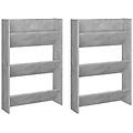 - scarpiere muro 2pz grigio cemento 60x18x90cm legno multistrato