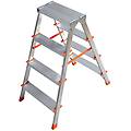 facal sgabello in alluminio doppia scala 4 gradini p/max 150 kg