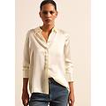 - camicia in seta donna crema taglia 38