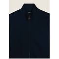 felpa full zip in viscosa con inserti in ciniglia dark sapphire donna large