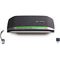 hp poly sync 20+ speakerphone bluetooth portatile con adattatore usb-c-a nero
