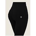 pantaloni wr. up superskinny 7/8 vita alta con decori oro nero donna small