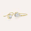 orecchini lobo punto luce claire oro giallo cubic zirconia collezione claire oro giallo