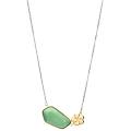 collana con pietra in ceramica e fiore