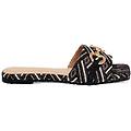 sandali bassi donna neri in raffia