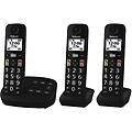 PANASONIC telefono cordless dect kx-tgu133exb nero tasti grandi segreteria telefonica