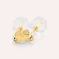 orecchini lobo bon ton oro giallo cubic zirconia collezione bon ton oro giallo
