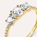 anello trilogy claire oro giallo cubic zirconia collezione claire misura 54 oro giallo