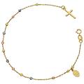bracciale donna rosario oro bianco giallo rosa gl101948
