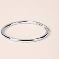orecchini a cerchio toujours oro bianco collezione toujours oro bianco