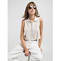 canotta cropped con ricamo