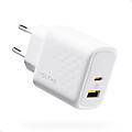 caricatore usb-c doppio slim 45w eu bianco