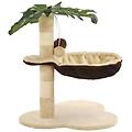 - albero per gatti con tiragraffi in sisal 50cm beige e marrone