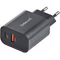 alimentatore 30w usb-a usb-c ricarica veloce nero