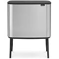 bo touch bin pattumiera metallo inox satinato fpp 3x11 litri