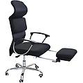 milanihome. it sedia da ufficio con poggiapiedi estraibile ergonomica con pogg nero 59 x 128 x 63