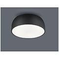 iperbriko baron plafoniera tonda metallo nero con diffusore satinato d. 52 cm