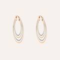 orecchini a cerchio sunrise acciaio bicolore bianco / rosa collezione sunrise bicolore bianco /