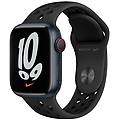 watch nike series 7 gps + cellular 41mm cassa in alluminio mezzanotte con cinturino sport antracite/
