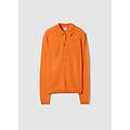 - maglia in lyocell e cotone arancione regular fit con collo polo donna arancione tangerine taglia