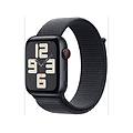 watch se 2024 gps + cellular 44mm alluminio mezzanotte con cinturino sport loop inchiostro