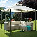 leroy merlin gazebo garden in ferro struttura grigio antracite copertura ecru l 300 x p 300 x h 272