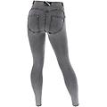 jeggings push up wr. up curvy gamba skinny in cotone gray jeans-yellow seams donna large