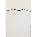 t-shirt in jersey stretch con cuciture in contrasto blanc de blanc black uomo large