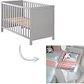 lettino co-sleeping 60 x 120 cm rete a doghe incluso regolabile in altezza 5 pioli estraibili da