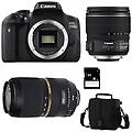 - eos 750d + 15-85 is + tamron 70-300 vc usd garanti 3 ans + sac + sd 4go