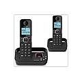 telefono cordless f860 voice duo nero segreteria telefonica vivavoce rubrica 100 numeri 2 portatili