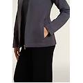 felpa donna full-zip con inserti in tessuto micro-trecce forged iron donna small
