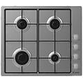 - piano cottura chw6lx a gas 4 fuochi gas colore acciaio inossidabile