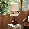 lampada da tavolo jimmy marrone/beige 83 cm bordo