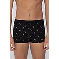 boxer in cotone elasticizzato stampato uomo nero tama&ntilde;o s