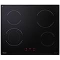 pvc 61 n piano cottura nero da incasso 60 cm ceramica 4 fornello (i)
