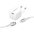 caricabatterie universale ricarica rapida 1 porta usb-c bianco
