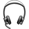 hp poly voyager focus 2 cuffie wireless bluetooth nero con adattatore usb-c-a