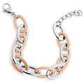 bracciale lady code acciaio bicolore bianco / rosa collezione lady code bicolore bianco / rosa