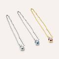 orecchini pendenti saliscendi amélie oro bianco topazio cubic zirconia collezione