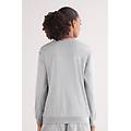maglia manica lunga in cotone elevated cotton donna grigio taglia l
