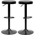 sgabelli da bar neri regolabili (set di 2) byron