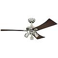 lighting 72119 audubon three-light 122 cm ventilatore a soffitto per interni a tre pale finitura in
