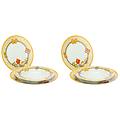 set 6 piatti country con bordo floreale